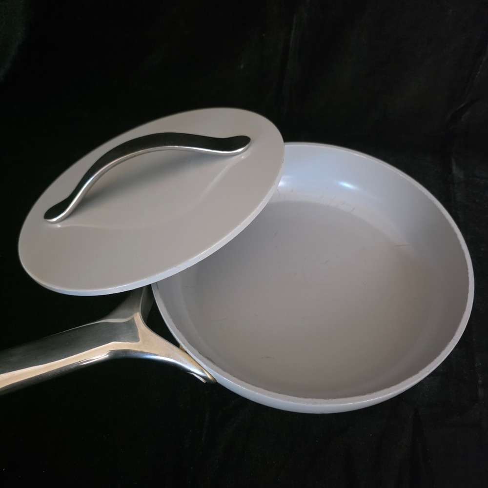 Caraway Gray Ceramic Non-Stick 8 Inch Fry Pan with Lid